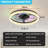 18.8" RGB Flush Mount Ceiling Fan With Lights, Ceiling Fan Lights With Faceted Shade,Remote Control, 6 Speeds, Dimmable LED for Bedroom & Living Spaces-158235895