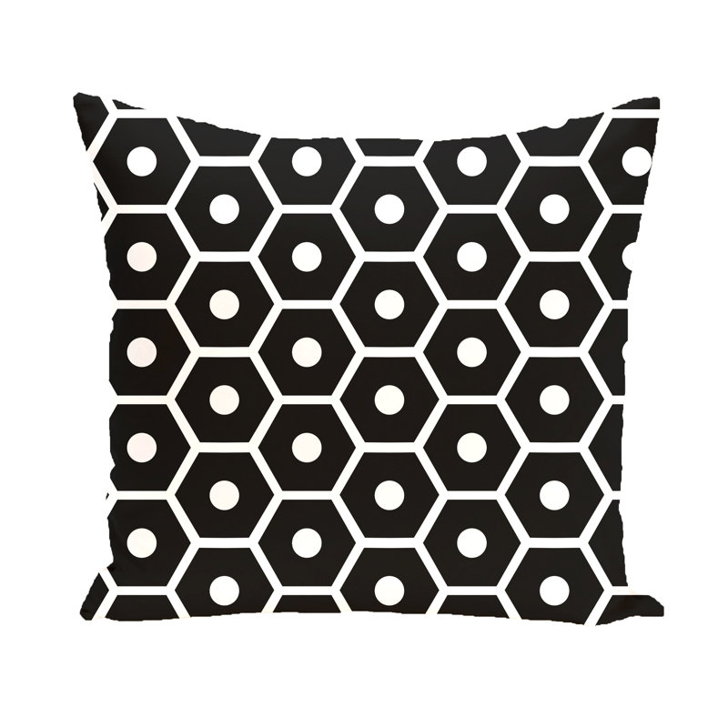 Housse et insert de coussin géométrique carré, H 20 po x l 20 po x P 7 po