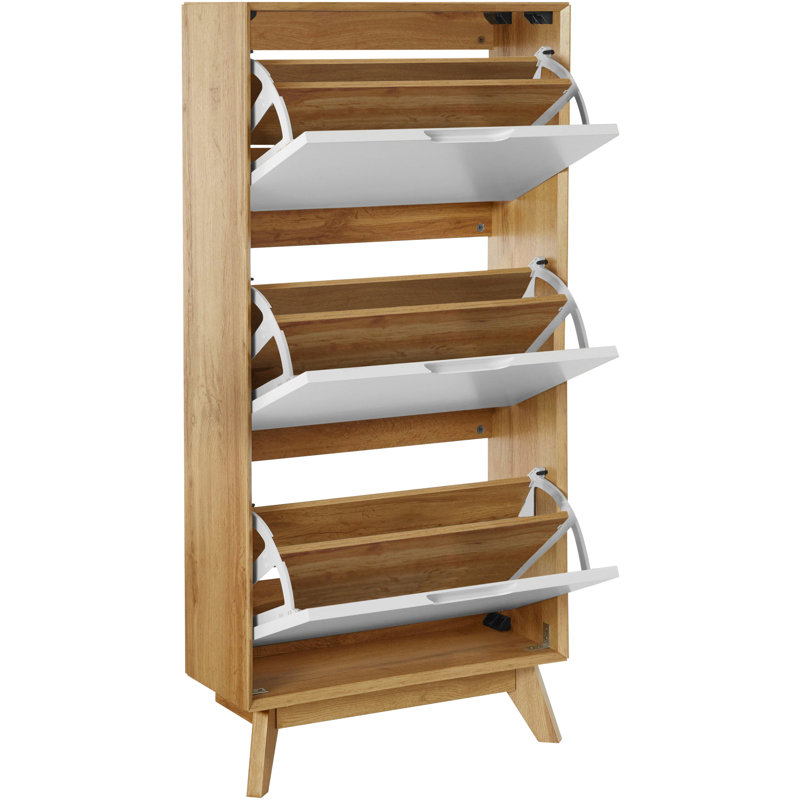 Ruislip Shoe Storage Cabinet, Oak/White