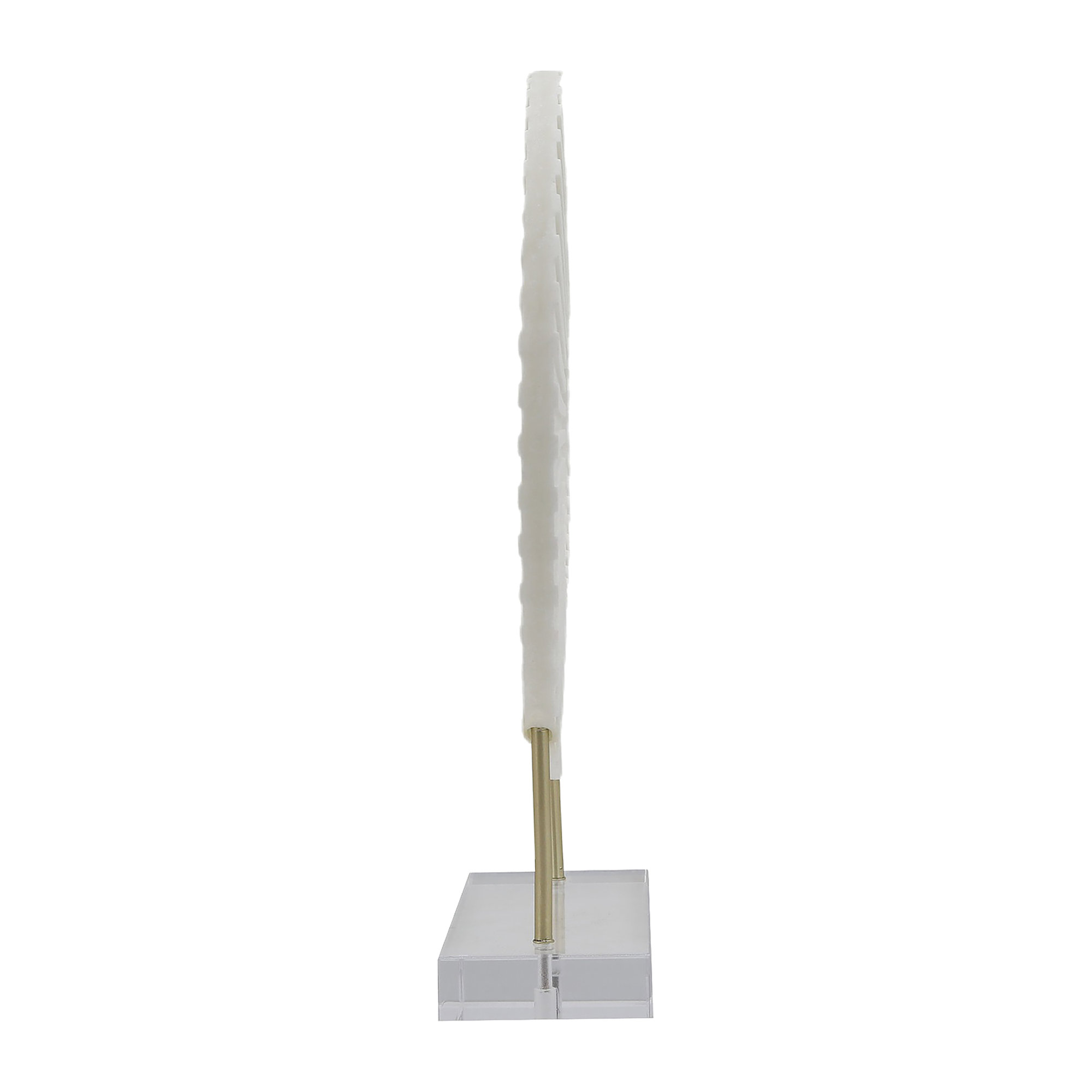 Sagebrook's Boracay Stunning 18" Gabella Statuary Chic White Resin, Acrylic Accent, Iron Base Decorative Object for Modern Home Decor