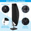 Housses de parasol imperméables en porte-à-faux pour parasols d'extérieur décalés de 9 pi à 12 pi, tissu durable 420D avec aération supérieure, conception à cordon de serrage à ourlet et fermeture à glissière, protection anti-UV