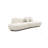 Curved Modular Sofa With Boucle 3-Seat Sofa