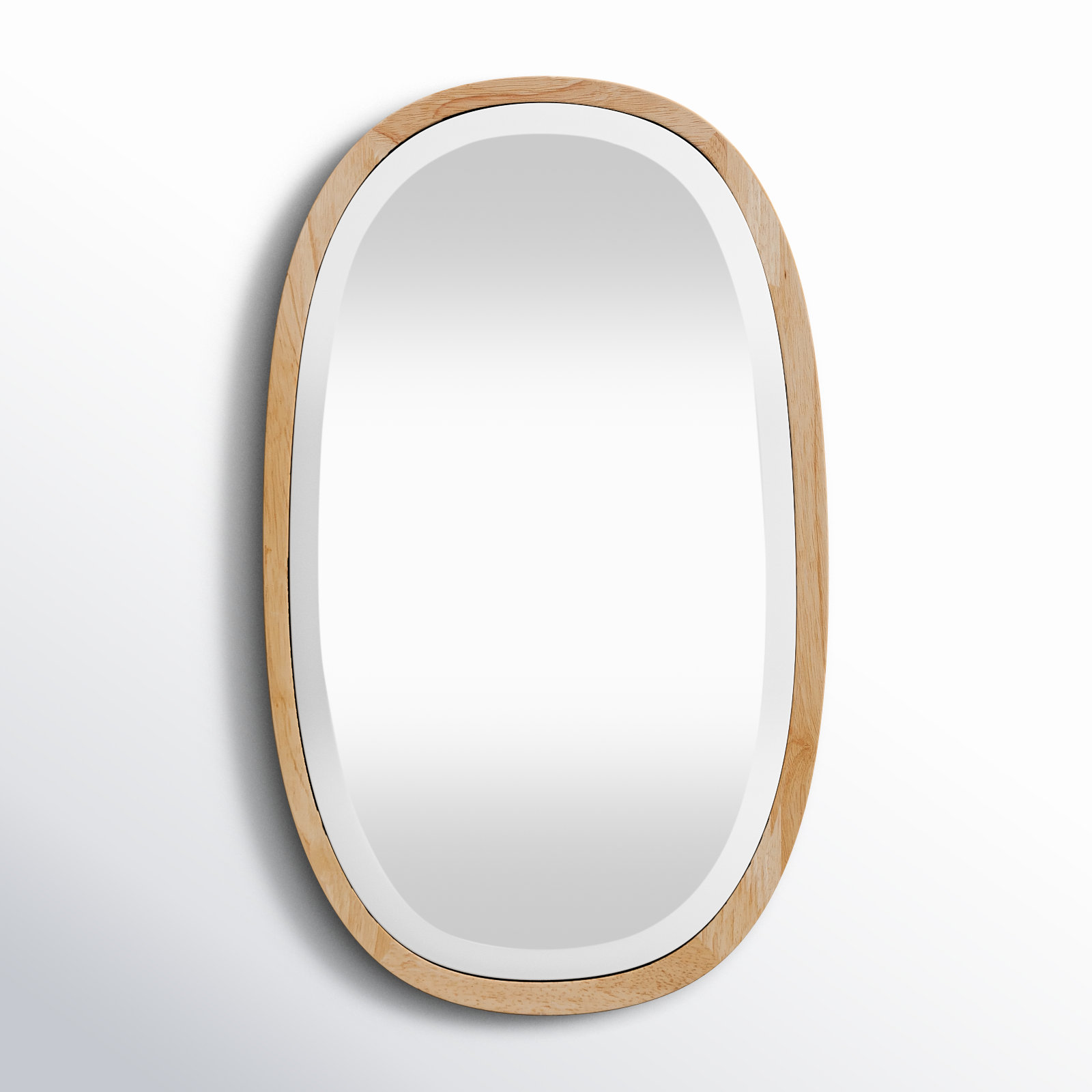 Cartwell 26" Oak Accent Mirror, 26" x 15.75"