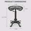Tabouret de bar Tractor-Tabouret de bar industriel rustique-Tabouret pivotant en fonte de style campagnard-Hauteur de comptoir réglable-Très haute hauteur de pub - 22,05 à 27,95 po (ARGENT)-492837509