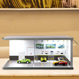 4-Story Diorama 1/64 Car Garage Model Parking Lot Backdrop Display Scene  Model