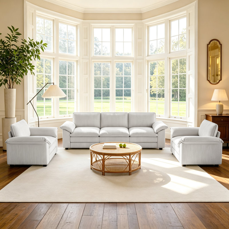 Canapé modulaire 5 pièces Lauretta, Beige