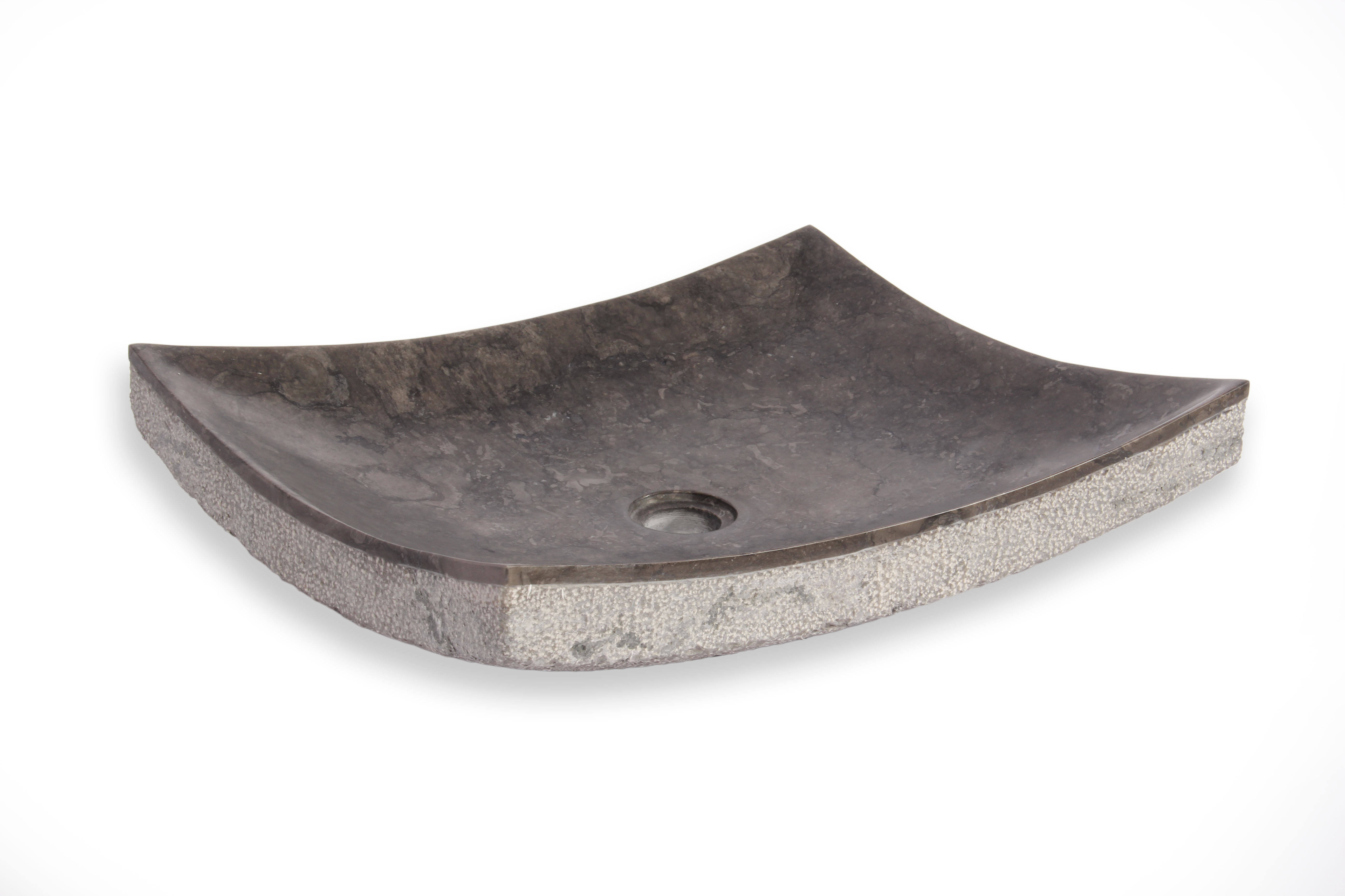 Hispania Home Arrecife 15.75'' Gray Stone Square Bathroom