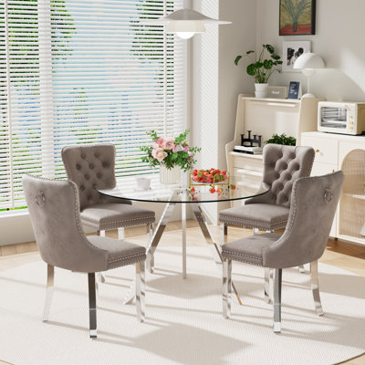 Table de salle à manger ronde pour 4