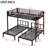 Twin over Twin & Twin Bunk Beds for 3, Twin XL over Twin & Twin Bunk Bed Metal Triple Bunk Bed, Black-807015966