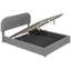 Gorgeous Upholstered Platform Bed With Hydraulic Storage Option - Grey Fleece And