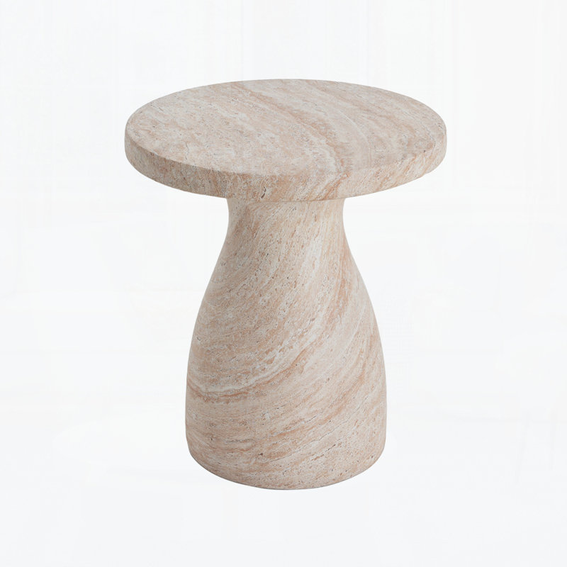 Outdoor Side Table, Beige