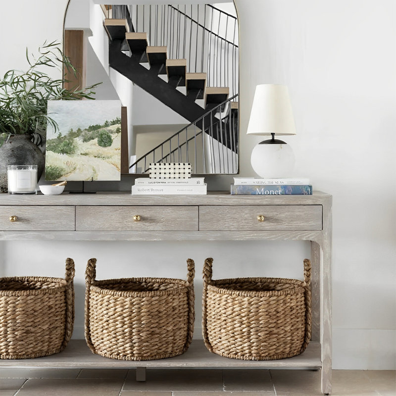 Rural Retro Practical Console Table, Gray, 31.5" H x 55.12" W x 15.75" D