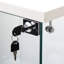 Vitrine en verre - 3 tablettes blanches pour chambre à coucher, bureau, salon, installation au sol, installation rapide, bureau