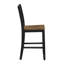 Table de salle à manger 5 pièces à hauteur de comptoir avec rangement et 4 chaises à finition bicolore rustique et moderne pour un coin 5 pièces brun noir contemporain