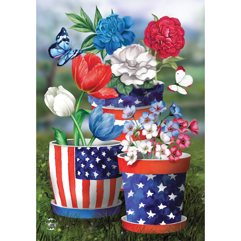 Drapeau de jardin patriotique America In Bloom
