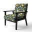 Botanical Bliss Boho Pattern II - Upholstered Bohemian & Eclectic Accent Arm Chair