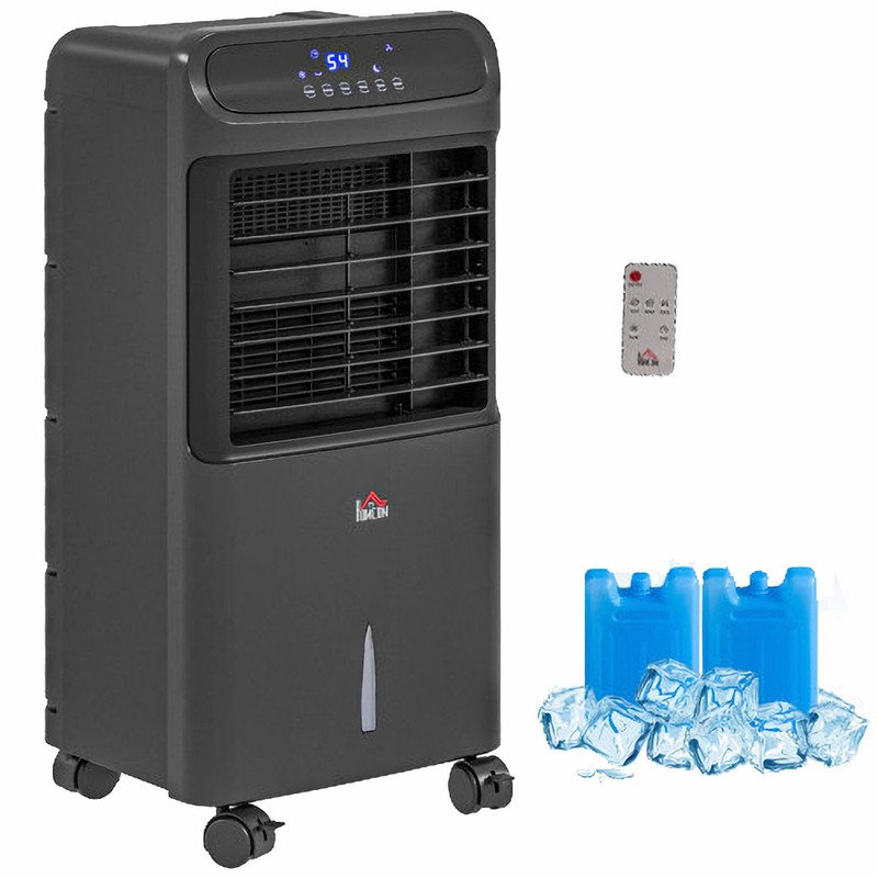 Glacière portative 32 po, humidificateur 3-en-1 oscillant à 60 °, noir, Noir
