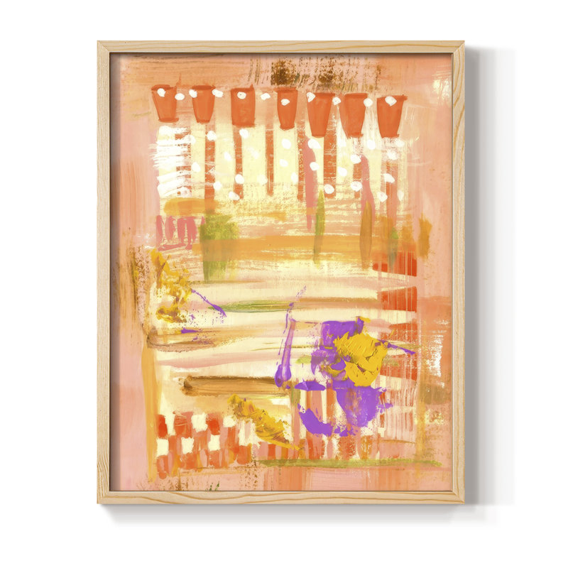 «Live In The Sunshine I», reproduction encadrée - bois massif, H 30 po x l 24 po, Naturel
