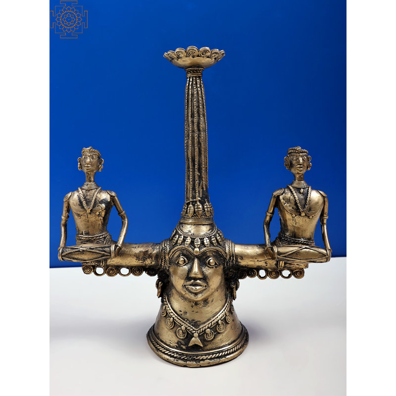 12'' H Stainless Steel Tabletop Candlestick