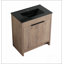 Armoire de salle de bain autoportante avec lavabo et 2 portes d'armoire à fermeture en douceur-1310560781