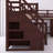 118'' Solid Wood Twin-Twin Over Full L-Shaped Bunk Bed With 3 Drawers, Portable Desk And Wardrobe-44980841