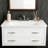 Eleen 36" x 18''  White Resin Drop-In Bathroom Sink With Flat Overflow-120911975