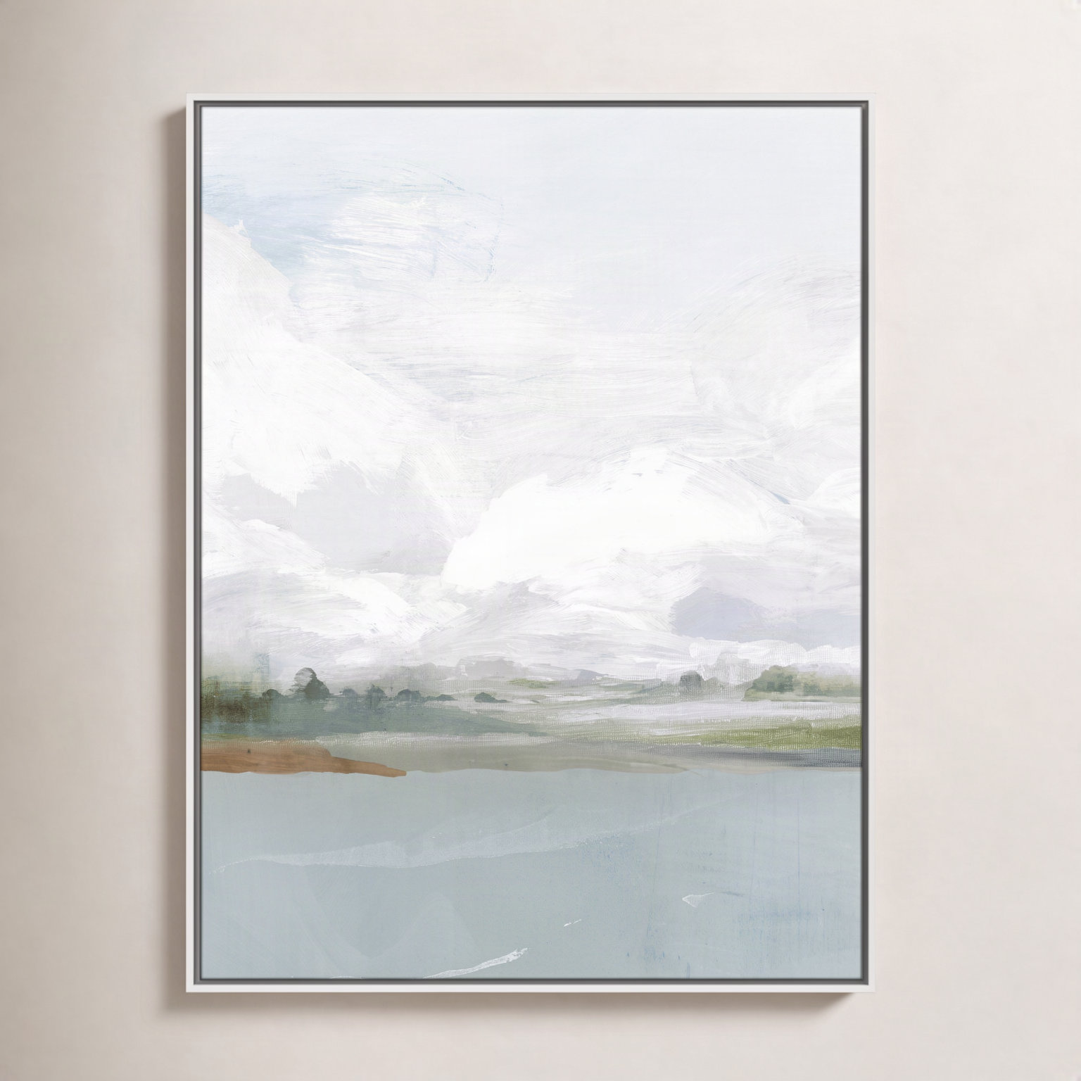 All Shore Painting, 41.5" H x 31.5" W, White