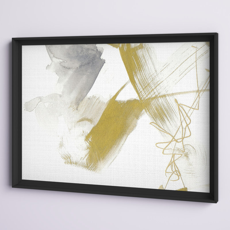 «Gold & Gray Exploration IV», reproduction d'art sur toile encadrée, Noir, H 22,5 po x l 30,5 po x P 1,5 po