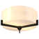 Hamlin 17.63" Wide 2-Light Semi Flush Mount With Glass Shade In Blackened Bronze/Brushed Brass