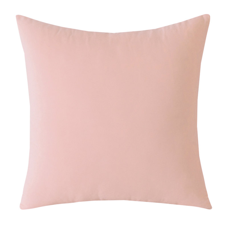 Housse de coussin carré en velours , Rose