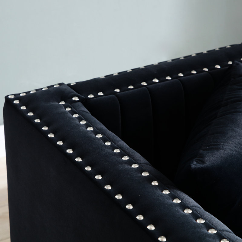 Canapé modulaire Contemporary, Velours noir