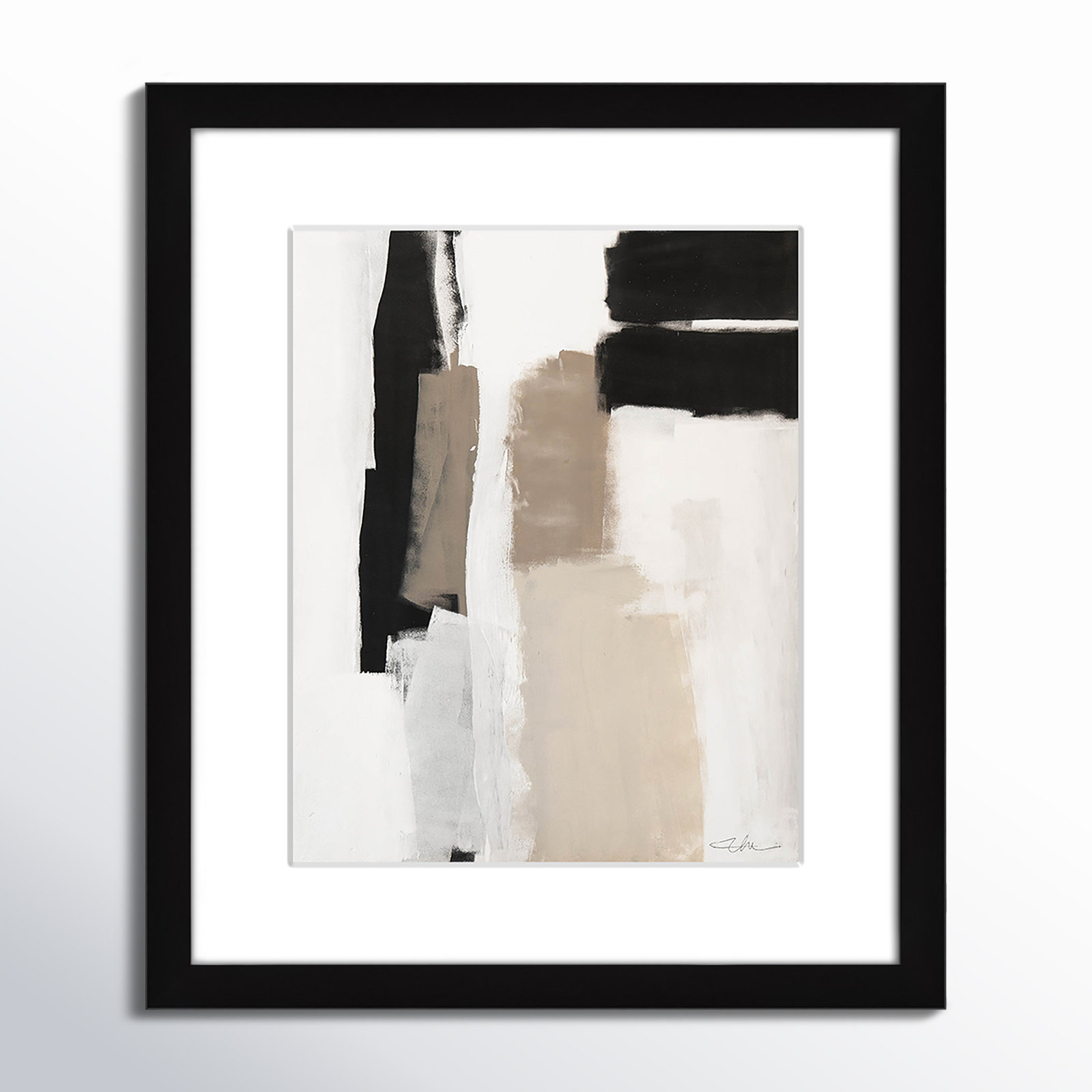 Earth Scapes II by Casa Fine Arts, Black Matted Picture Framed, 15" H x 13" W x 1.25" D