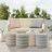 Lebo Coastal Striped Indoor/Outdoor Upholstered Pouf-995891074