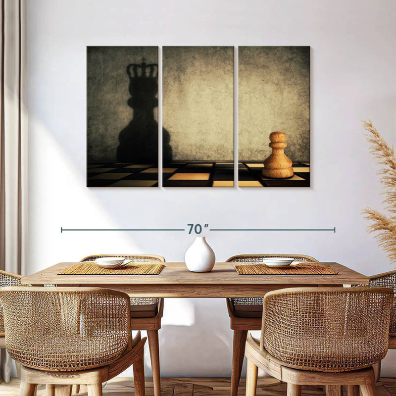 Senne Chess Pawn King, 36" H x 57" W
