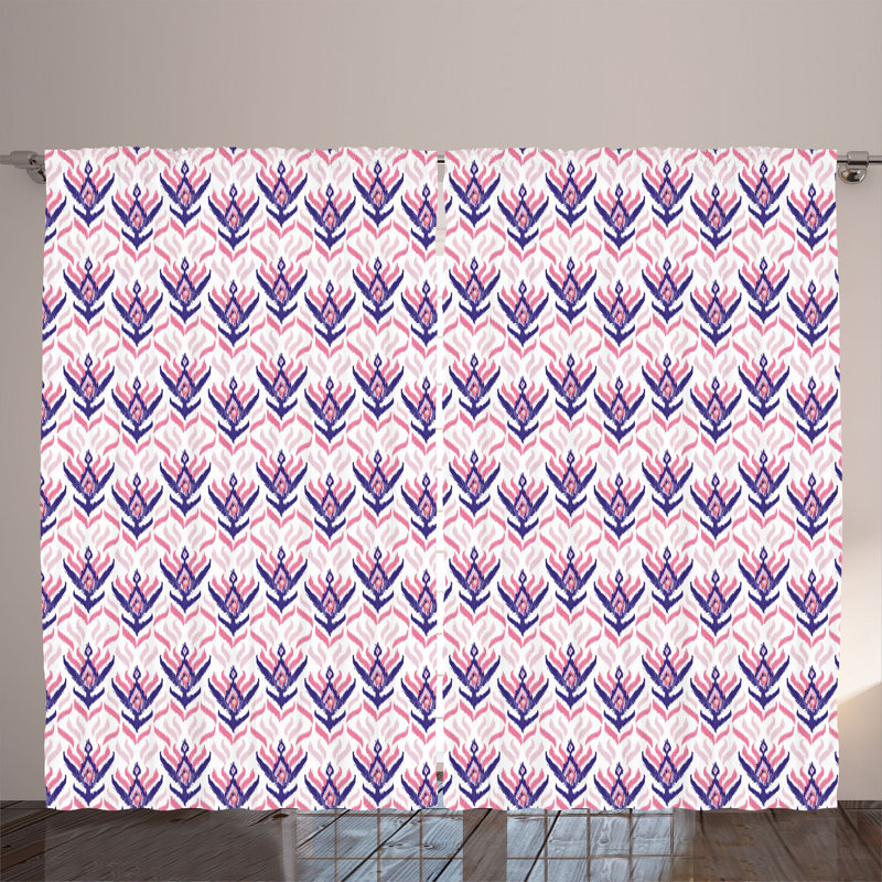 Chinue Polyester Semi Sheer Curtain Pair