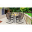 Nevan C-spring Outdoor Motion PVC-Coated Polyester Dining Chairs with Foam-Padded and Iron Chair Frame-1124034599-1124034598