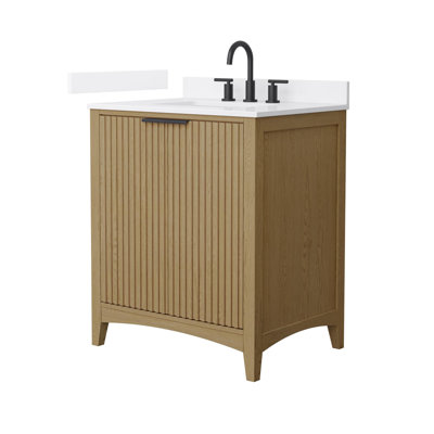 Palmilla 30" Freestanding Single Bathroom Vanity with Cultured Marble Top