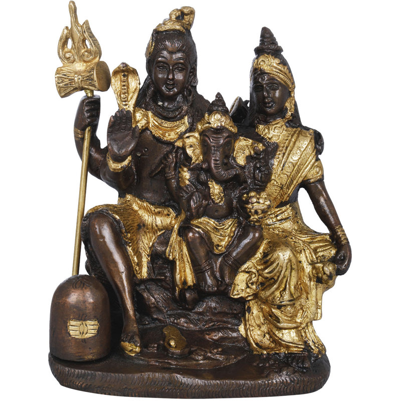Handmade Statue Decorative Object, Brown