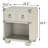 Grey 1-Drawer Nightstand