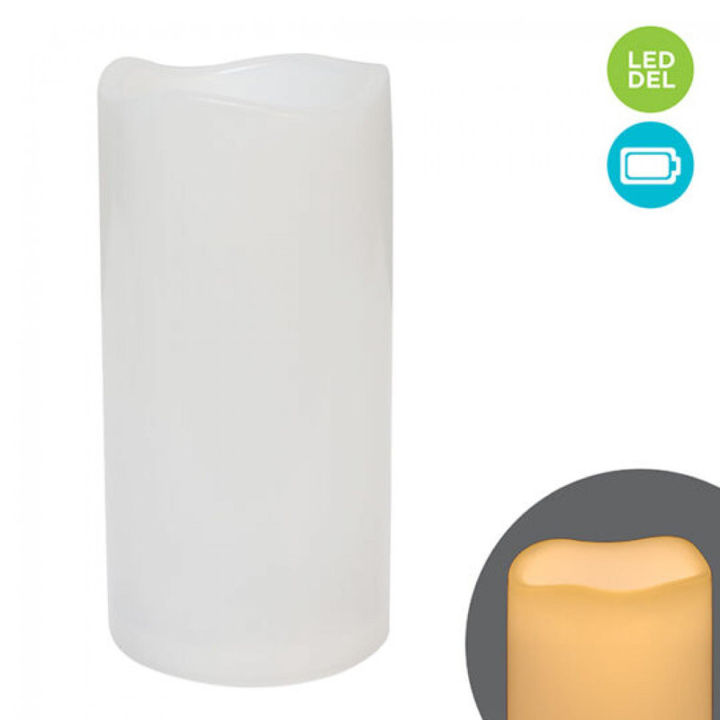 Bougie sans flamme à DEL blanc chaud résistant aux intempéries, H 6 po x l 3 po x P 2 po