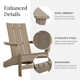 Ratcliff High-Density Polyethylene (HDPE) Outdoor Adirondack Chair Set