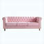 Canapé Chesterfield en velours rose de 215 cm (84,65 pouces) pour salon