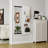 47.6"H Wall Mounted Full Length Mirror with Sliding Pegboard Panel, 4 Shelves & 5 Hooks-1833366781