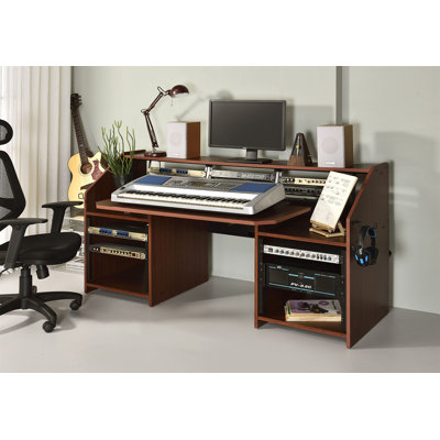 Modern Music Desk With Earphone Rack Home Office Desk Wood Desk Modern Desk Study Desk