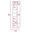 Garde-manger rectangulaire 2 portes gris clair