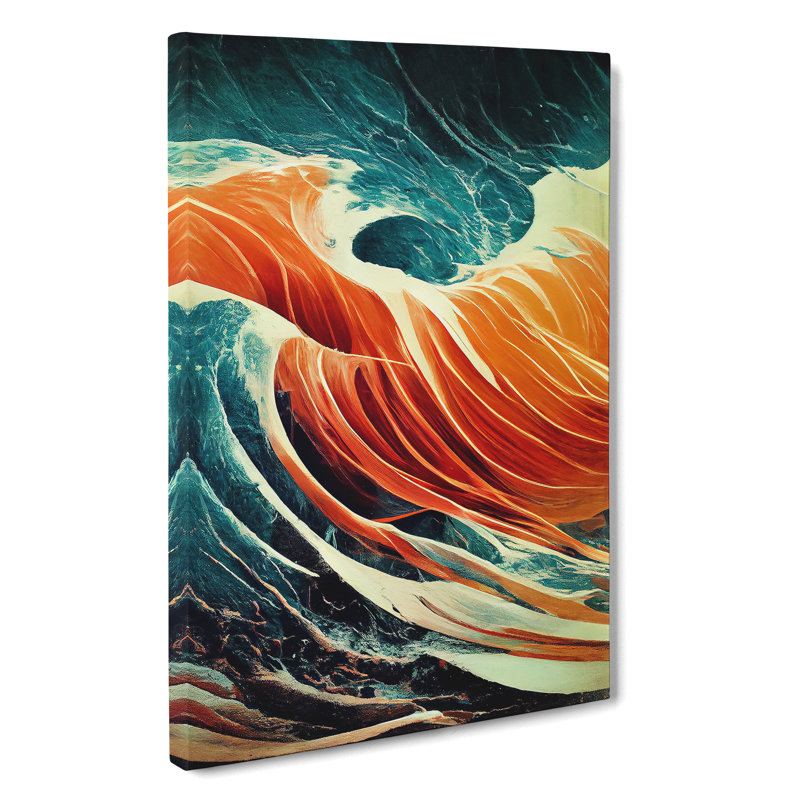 Beach Ocean Wave Abstract No.1 - Wrapped Canvas Print, 76cm H x 50cm W x 3cm D