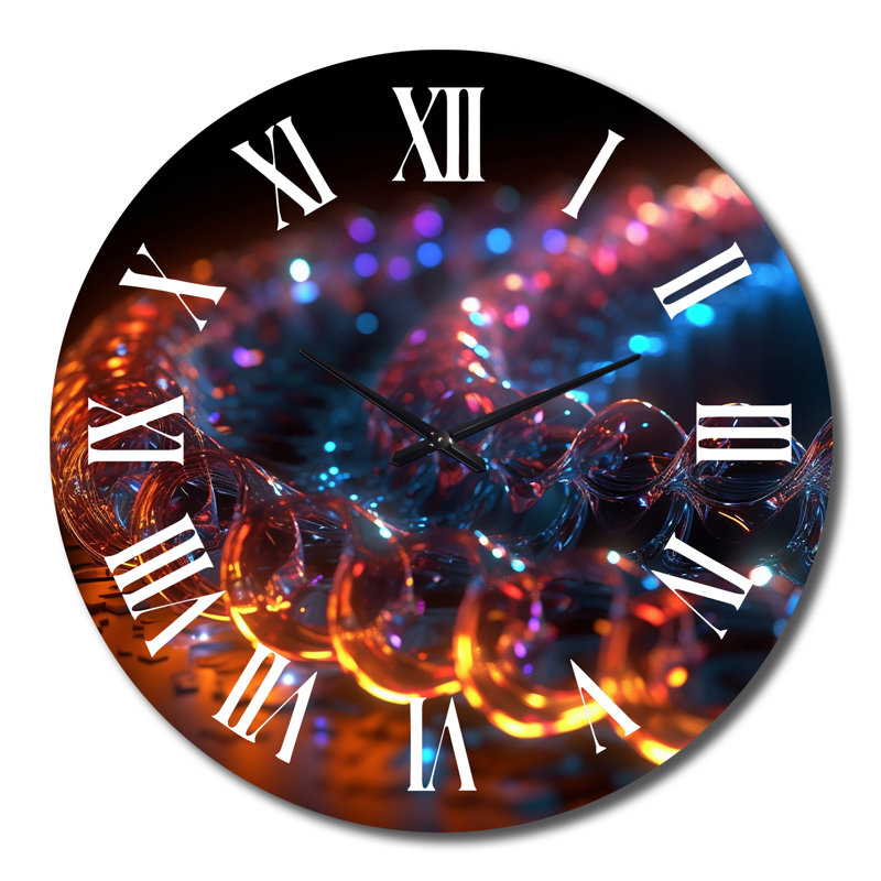 Horloge murale entrelacée à cristaux photoniques, Très grand