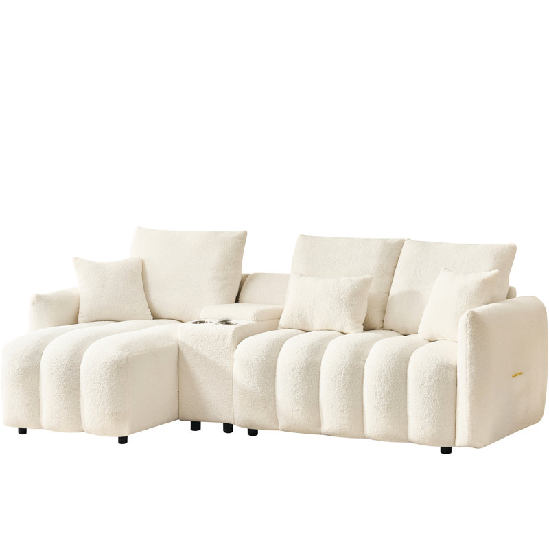 Idéale pour ses 5 appartements de 91,3 pouces de profondeur avec une console centrale et 3 coussins pour le confort, cette table basse est idéale.
