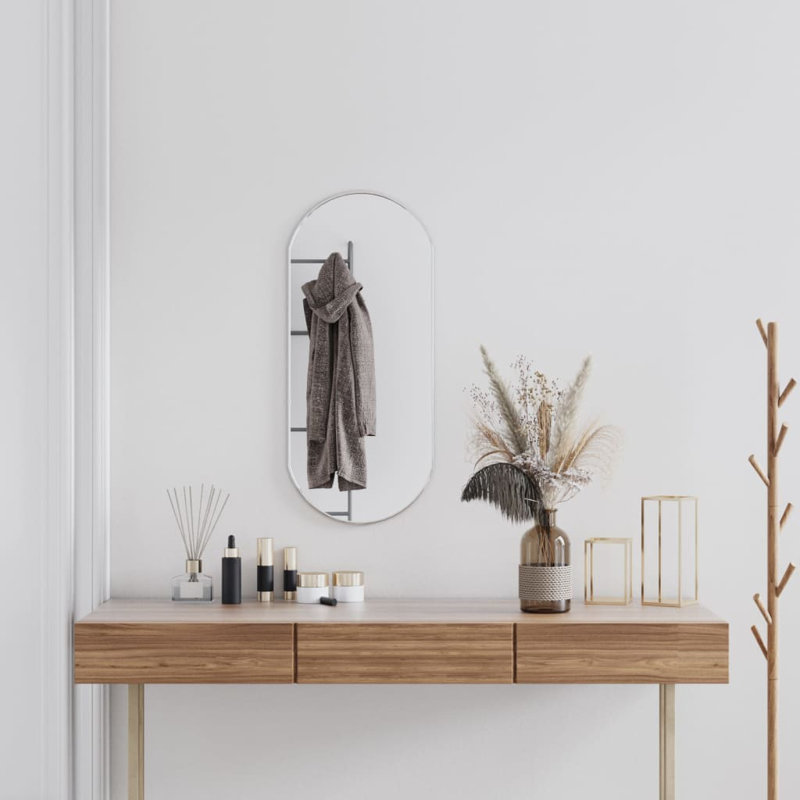Kluk Wall Mirror, 35cm x 80cm, Silver