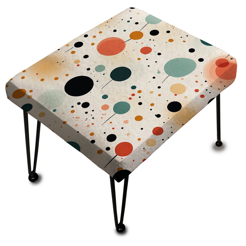 Motif scandinave simplicité à pois - Repose-pieds rectangulaire à pois